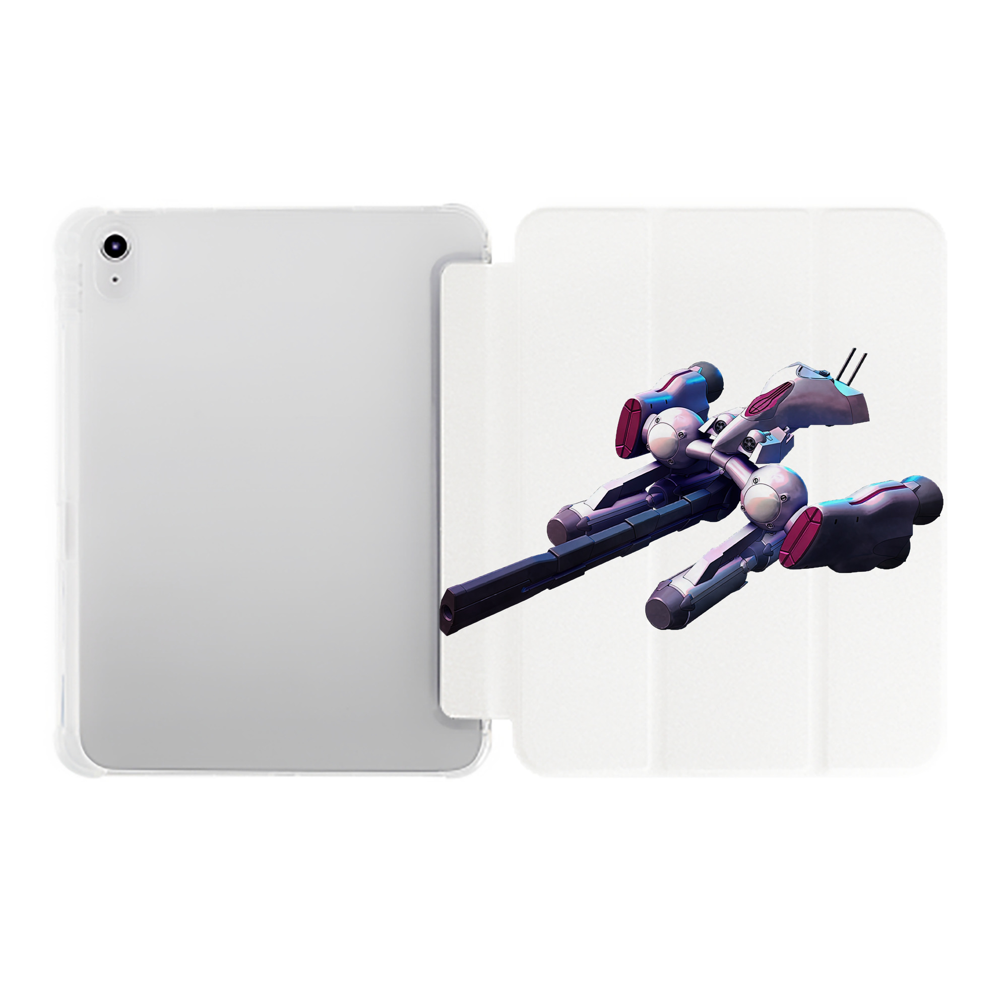 （画像用） 機動戦士ガンダム Mobile Suit Gundam IPad ケース ペン収納付き 三つ折りスタンド PUレザー×シリコン 対応機種9.5/10.5/10.9インチ